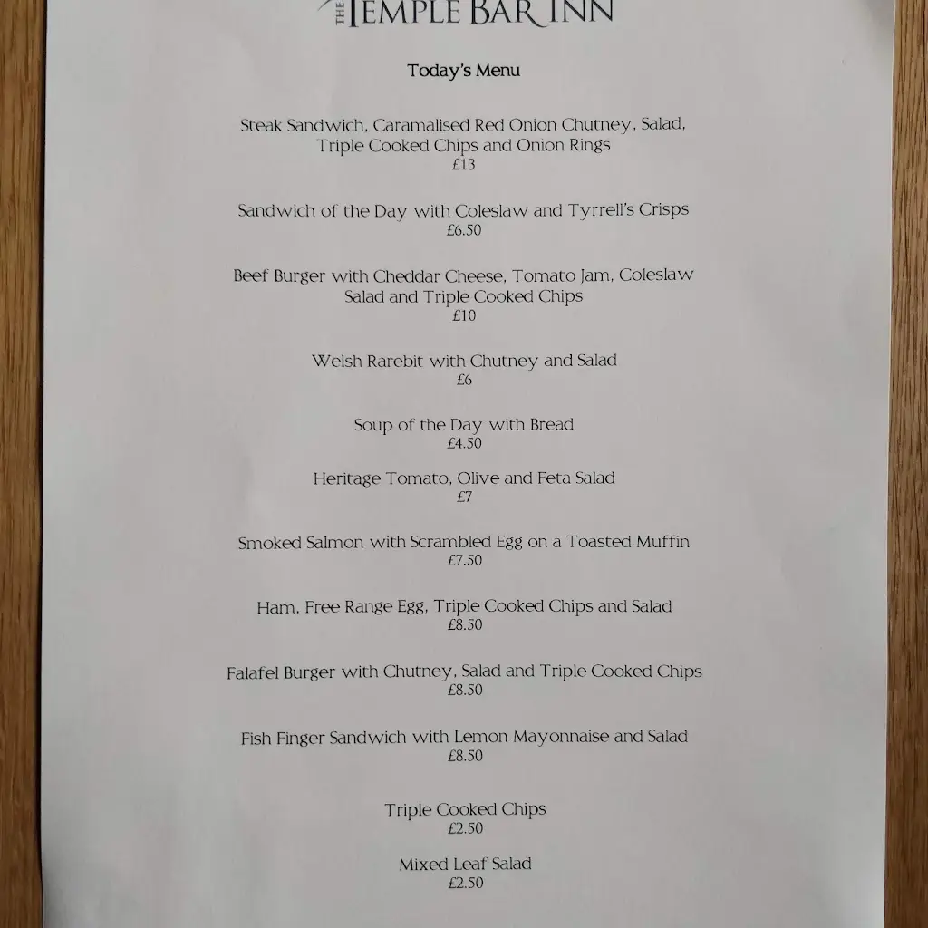 Menu_The Temple Bar Inn_Ewyas Harold_image_2