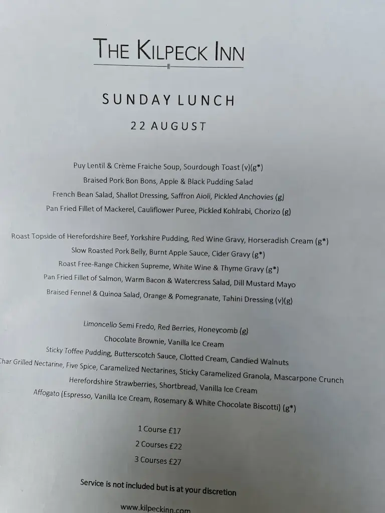 Menü_The Kilpeck Inn_Ewyas Harold_Bild_4