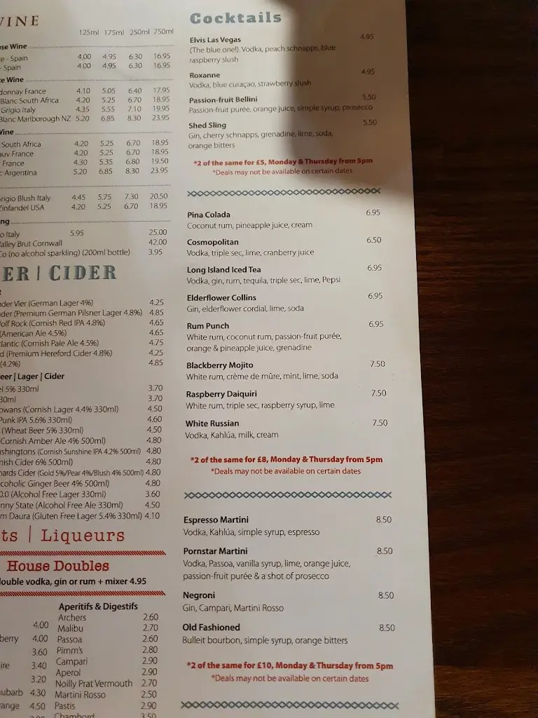 Menu_The Shed_Falmouth_image_4