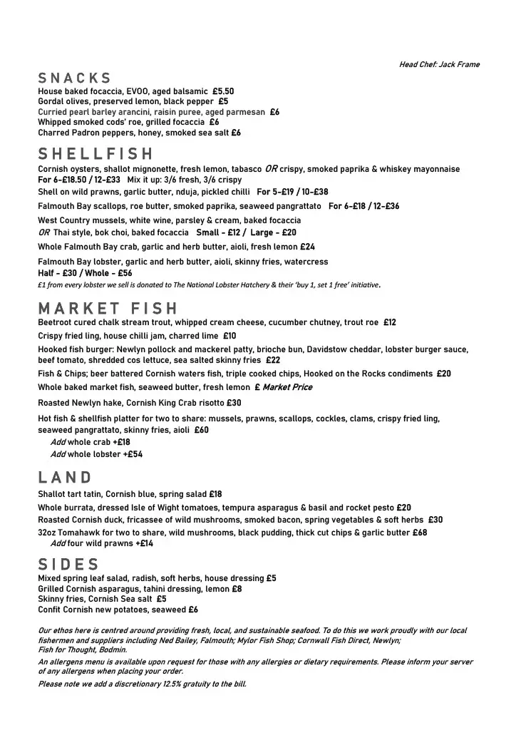 Menu_Beach House Falmouth_Falmouth_image_2