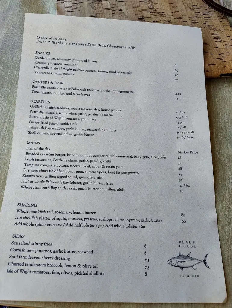 Menu_Beach House Falmouth_Falmouth_image_3