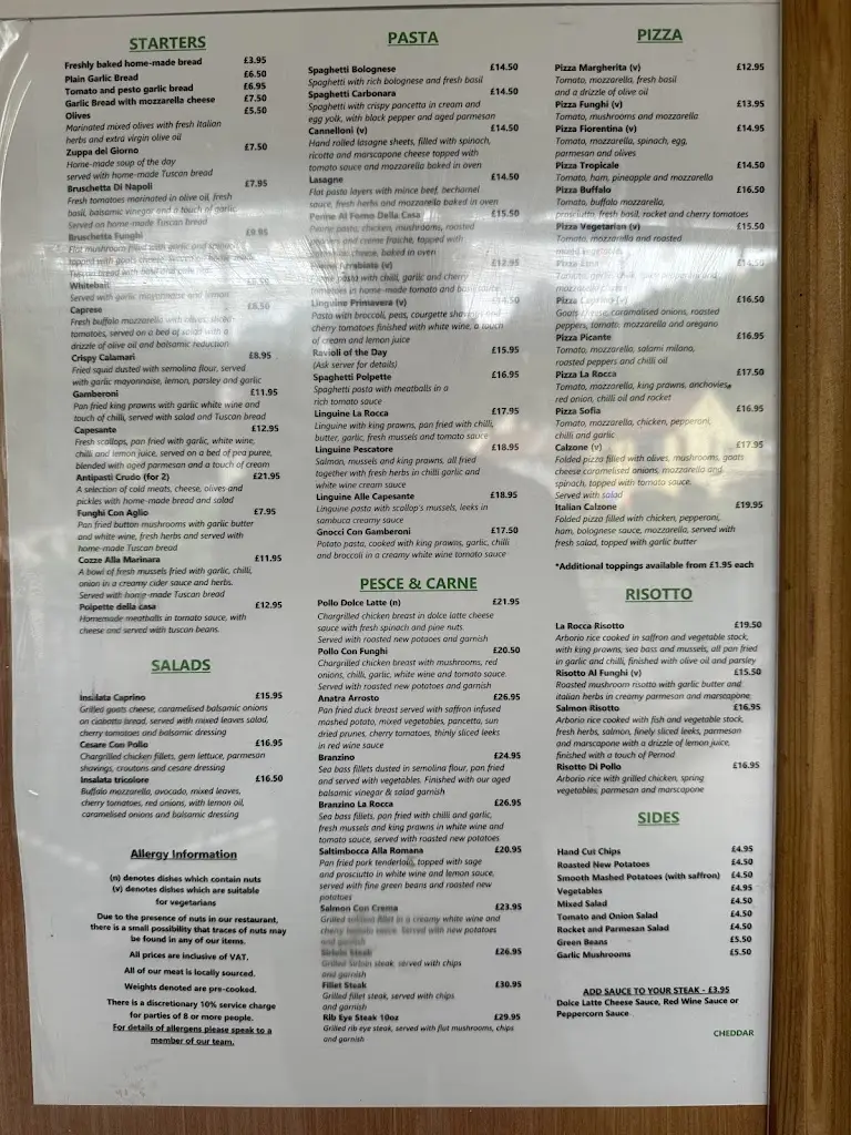 Menu_La Rocca Italian Restaurant_Axbridge_image_1