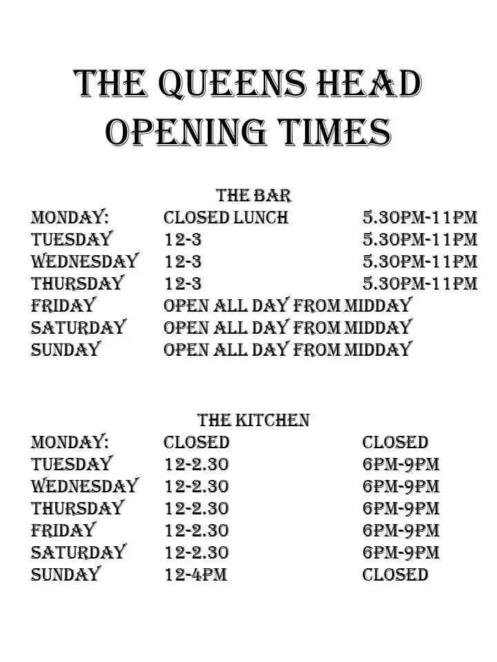 Menu_The Queens Head_Eynsham_image_1