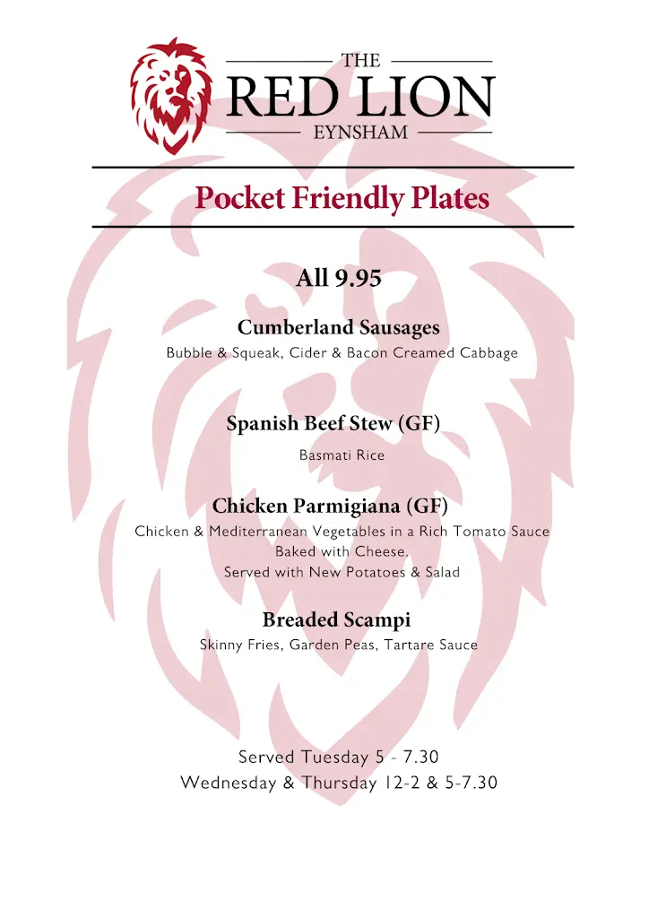 Menu_The Red Lion_Eynsham_immagine_3