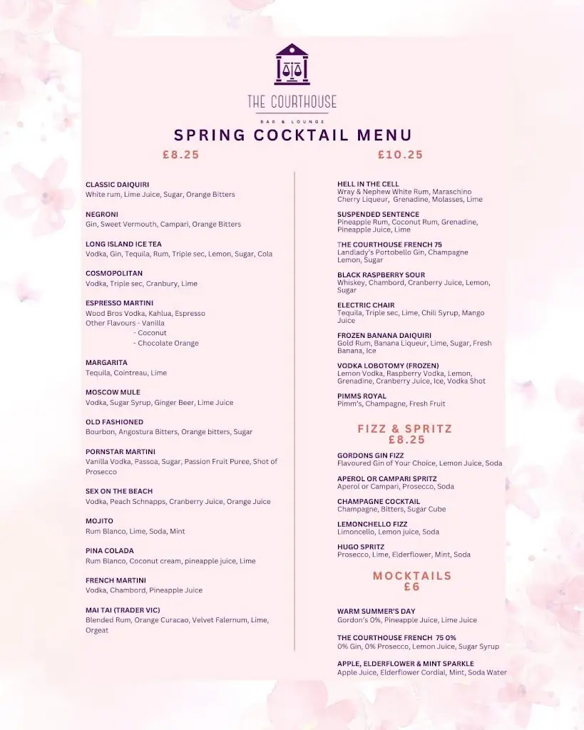 Menu_The White Hart and Courthouse Bar_Eynsham_image_1