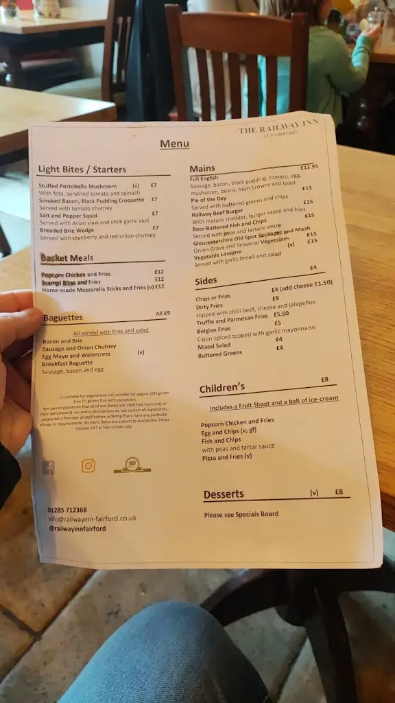 Menu_The Railway Inn_Fairford_image_2