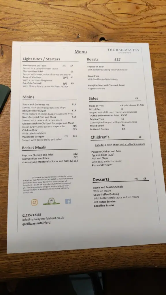 Menu_The Railway Inn_Fairford_image_4