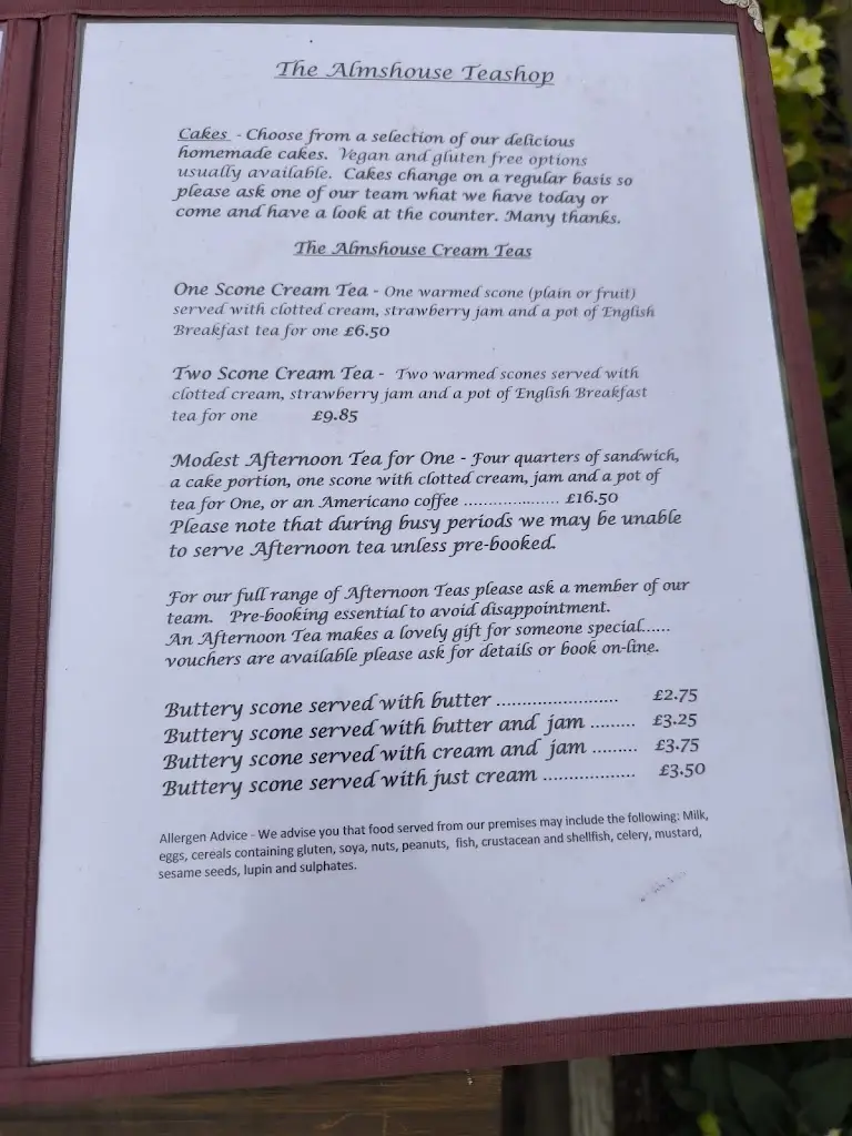 Menu_The Almshouse Tea Shop_Axbridge_image_2