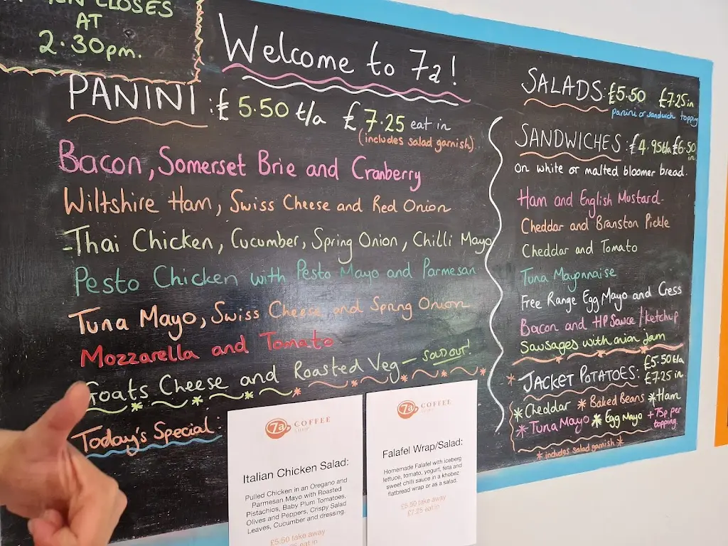 Menu_7a Coffee Shop_Fairford_image_1