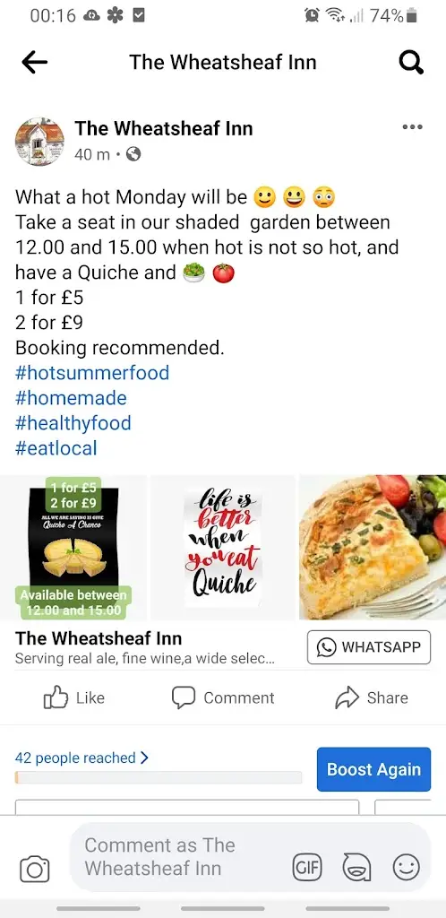 Menu_Wheatsheaf Inn Exning_Exning_image_1