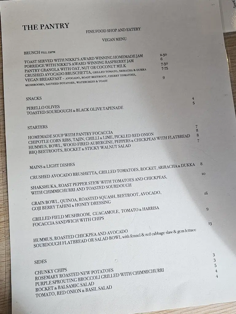 Menu_The Pantry Fine Foods_Exning_image_1