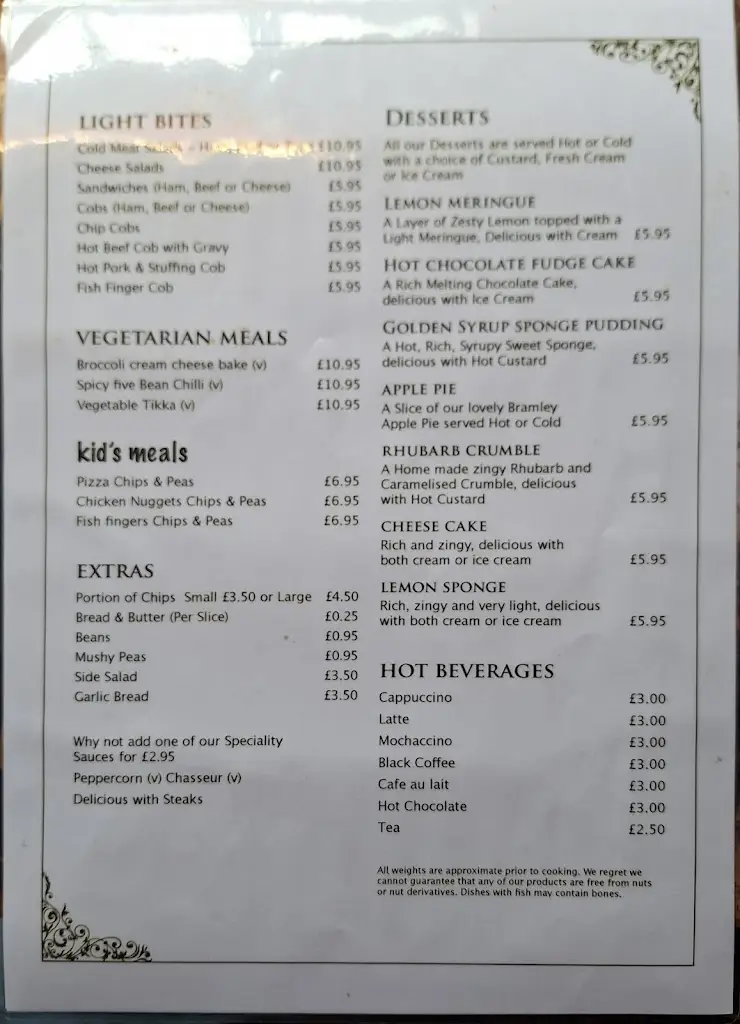 Menu_The Plough_Farnsfield_immagine_1