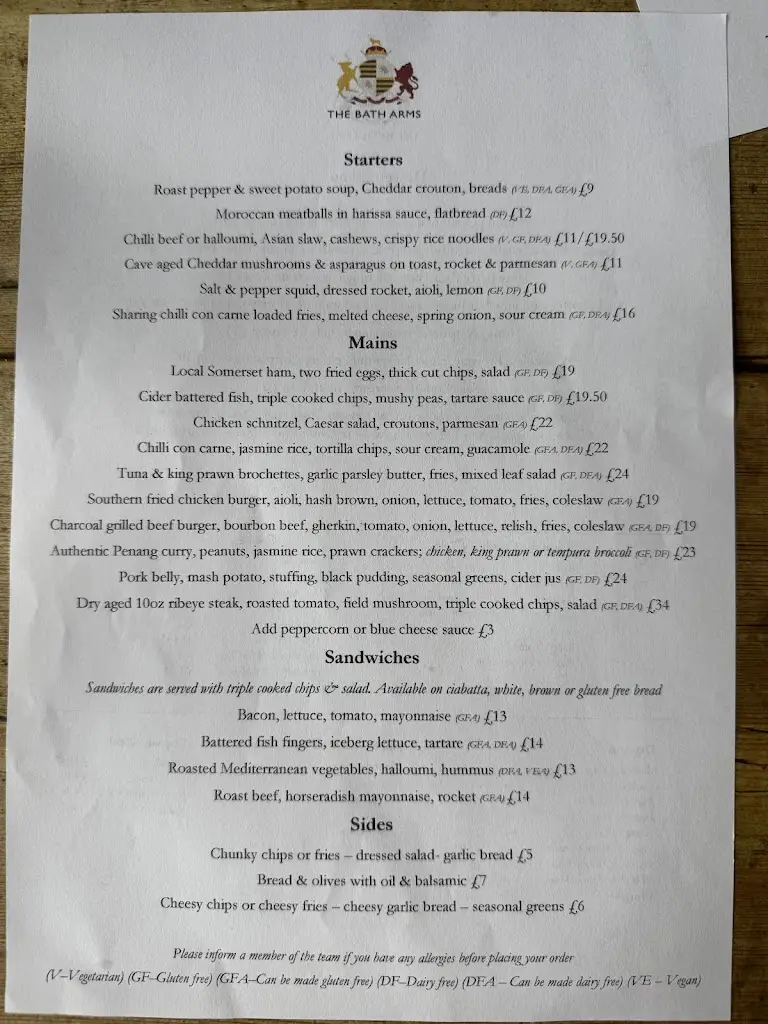 Menu_Bath Arms Hotel_Axbridge_image_1