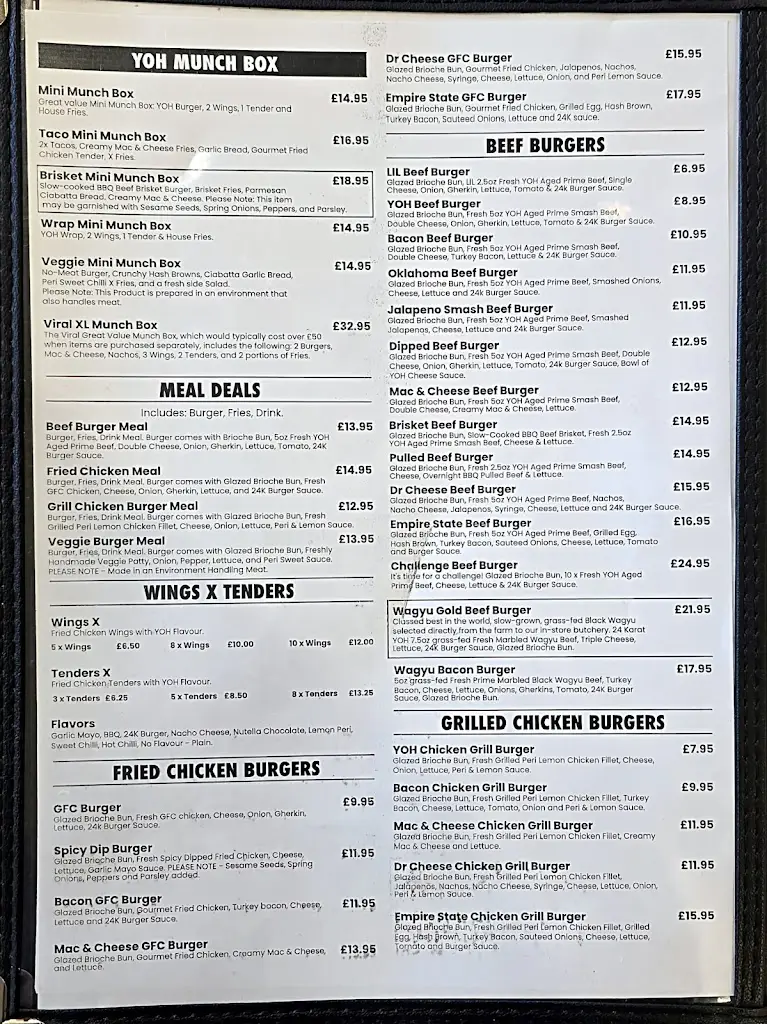Menu_Yoh Burger & Desserts - Failsworth Manchester_Failsworth_image_1