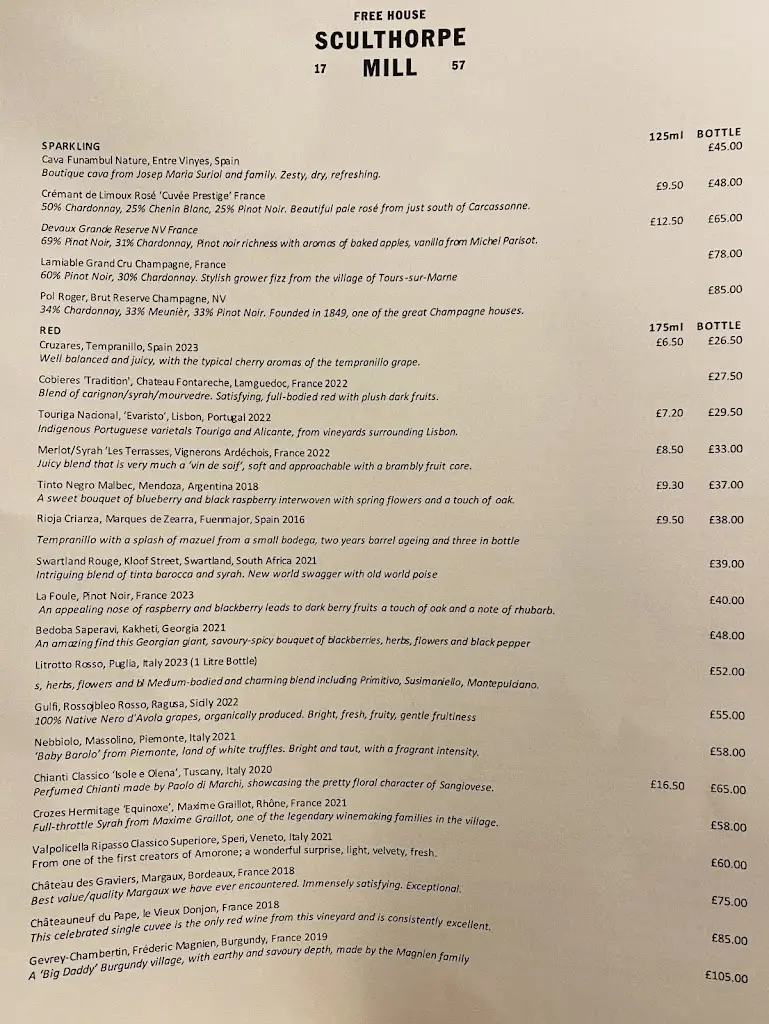 Menu_Sculthorpe Mill_Fakenham_image_2