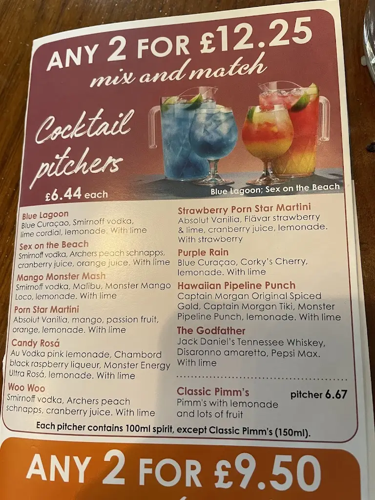 Menu_The Limes - JD Wetherspoon_Fakenham_image_1
