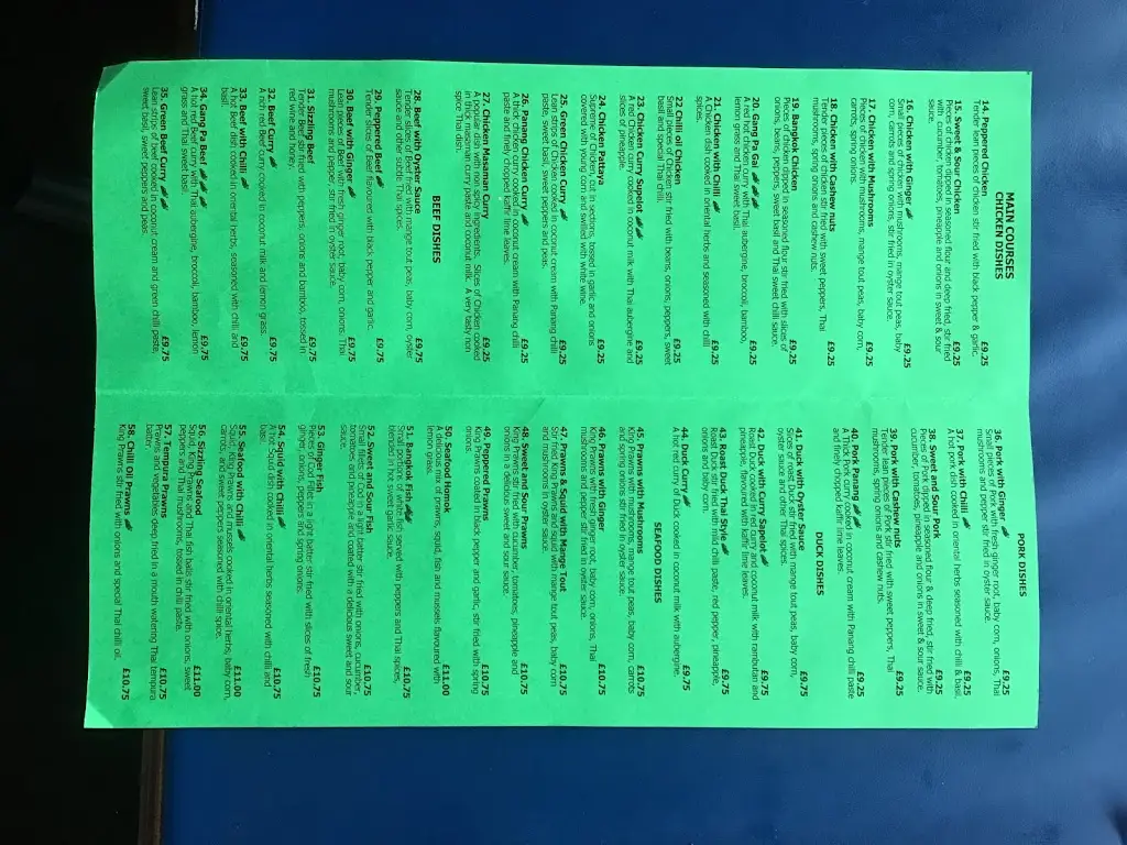 Menu_Taste of Thai Restaurant_Fakenham_image_1