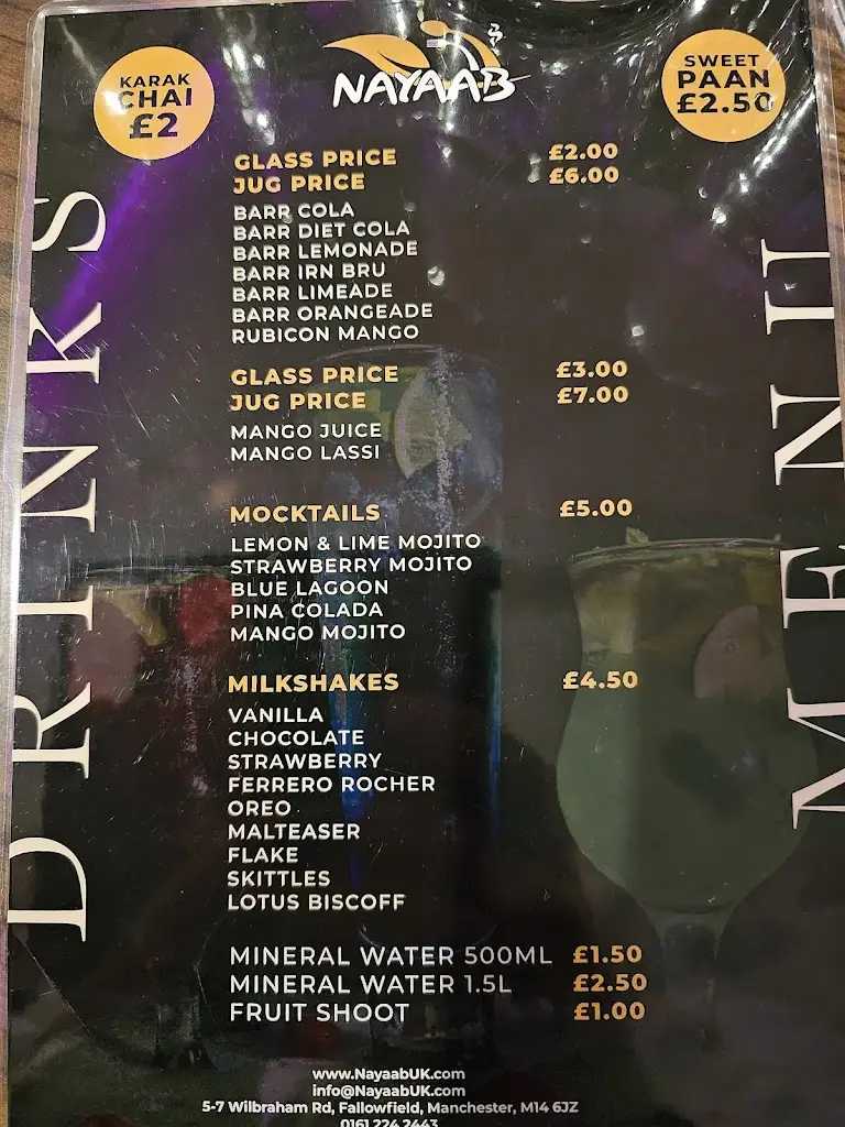 Menu_Nayaab Buffet Restaurant_Fallowfield_image_1