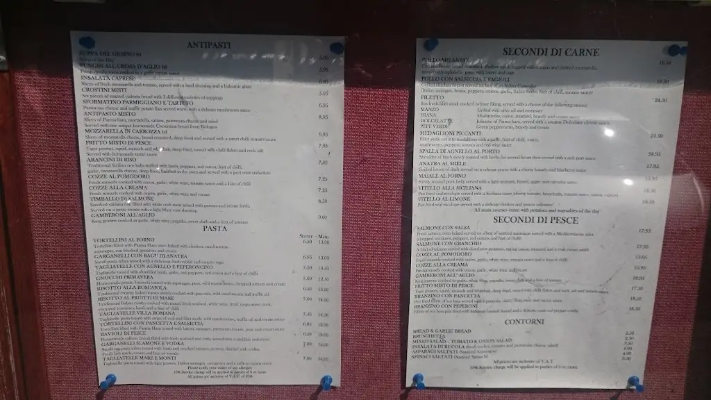 Menu_Villa Romana Fareham_Fareham_image_1