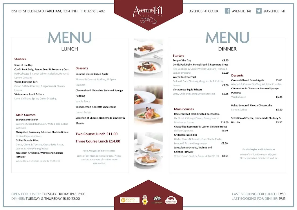 Menu_Avenue 141_Fareham_image_1