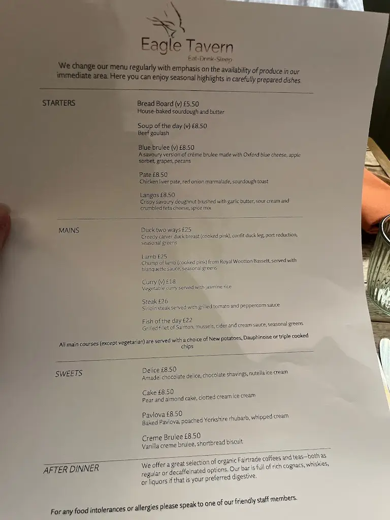 Menu_Eagle Tavern_Faringdon_image_2