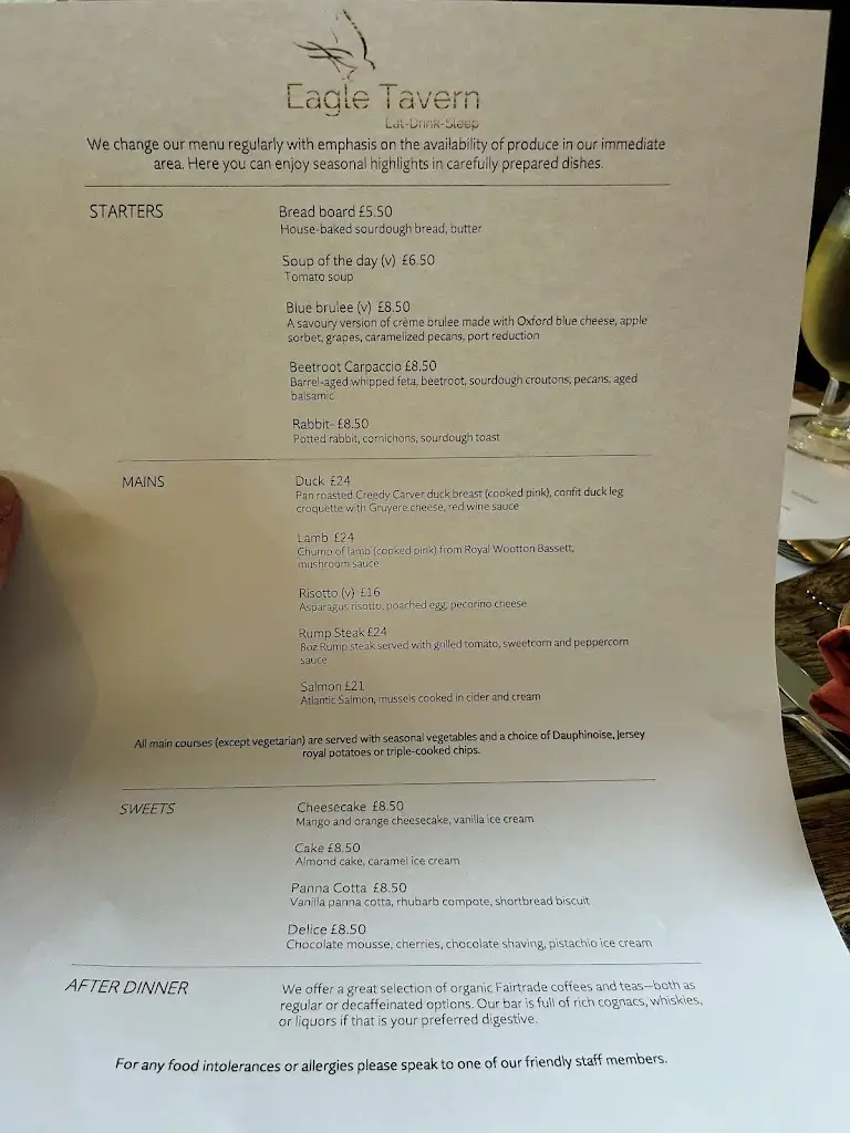 Menu_Eagle Tavern_Faringdon_image_3
