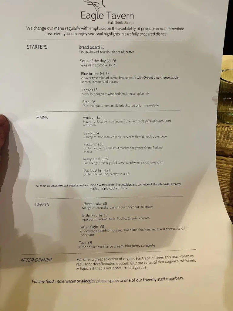 Menu_Eagle Tavern_Faringdon_image_4