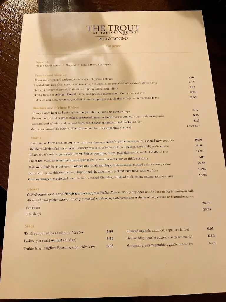 Menu_The Trout at Tadpole Bridge_Faringdon_image_4