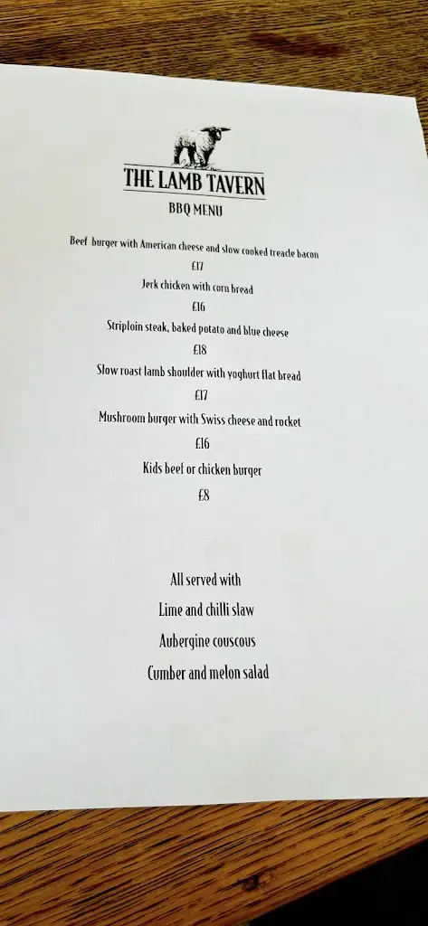 Menu_The Lamb Tavern, Buckland_Faringdon_image_3