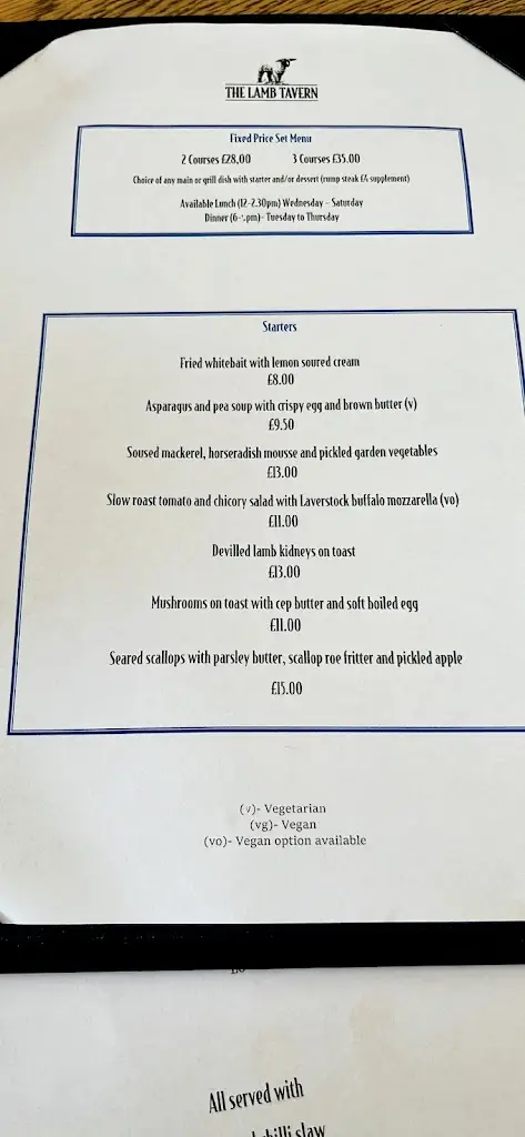 Menu_The Lamb Tavern, Buckland_Faringdon_image_4