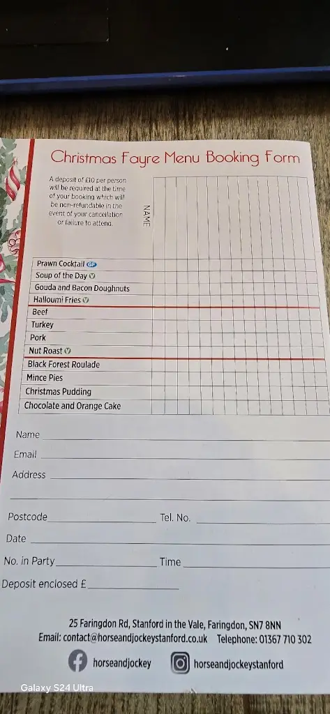 Menu_Horse & Jockey_Faringdon_image_2