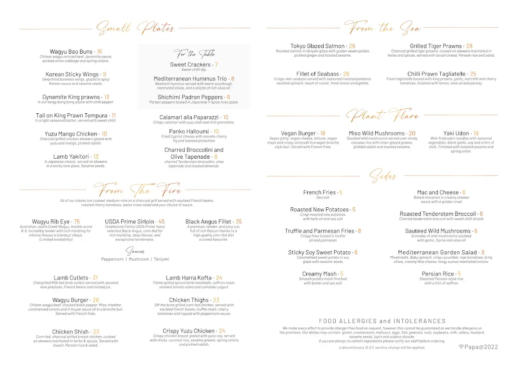 Menu_Paparazzi Restaurant_Fazeley_image_1