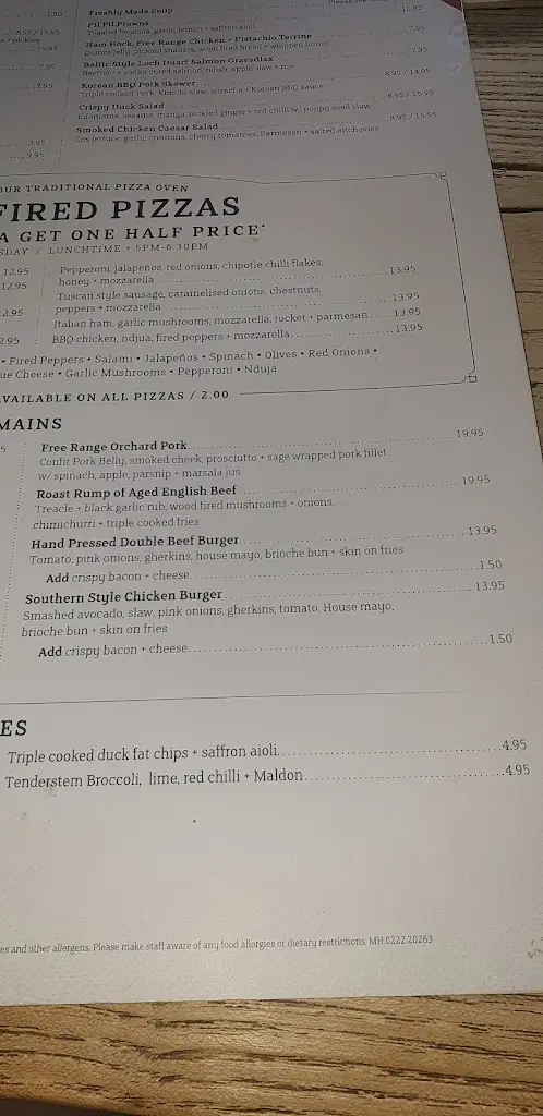 Menu_The Moat House Inn_Alcester_image_2