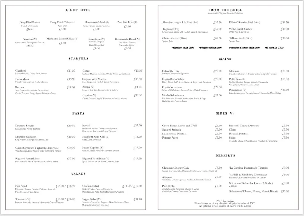 Menu_La Cantina Del Vino - Farnham Common_Farnham Royal_image_1