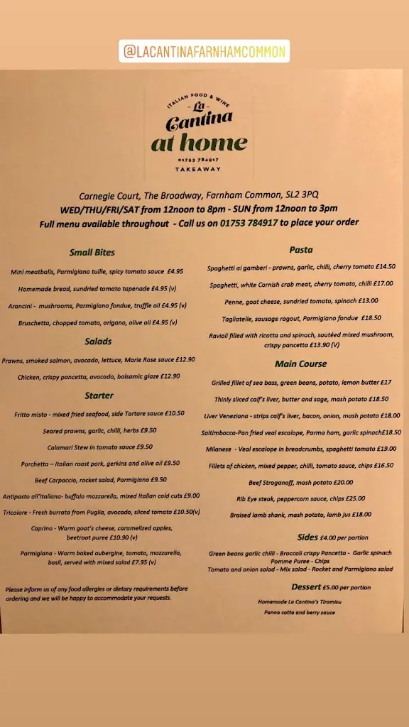 Menu_La Cantina Del Vino - Farnham Common_Farnham Royal_image_4