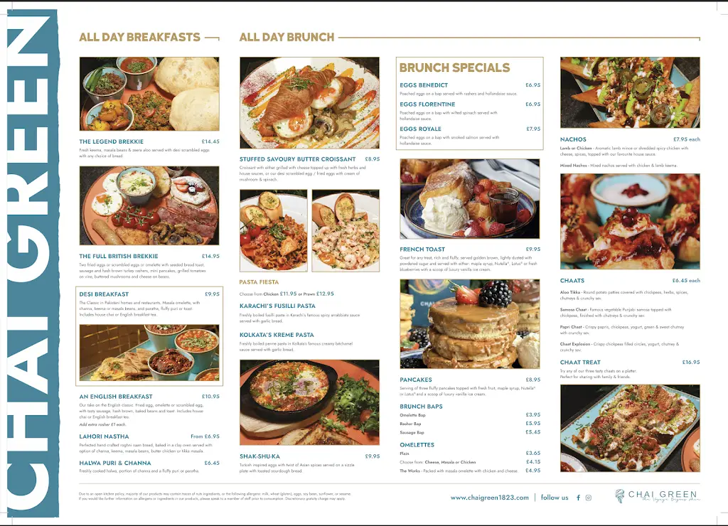 Menu_Chai Green_Farnham Royal_image_1