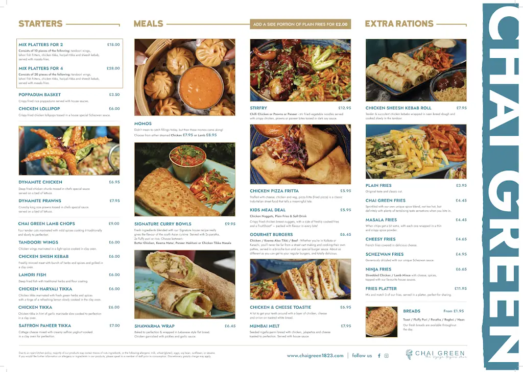 Menu_Chai Green_Farnham Royal_image_2