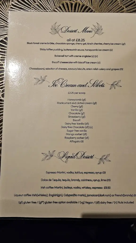 Menu_The Duchess_Fenstanton_image_1