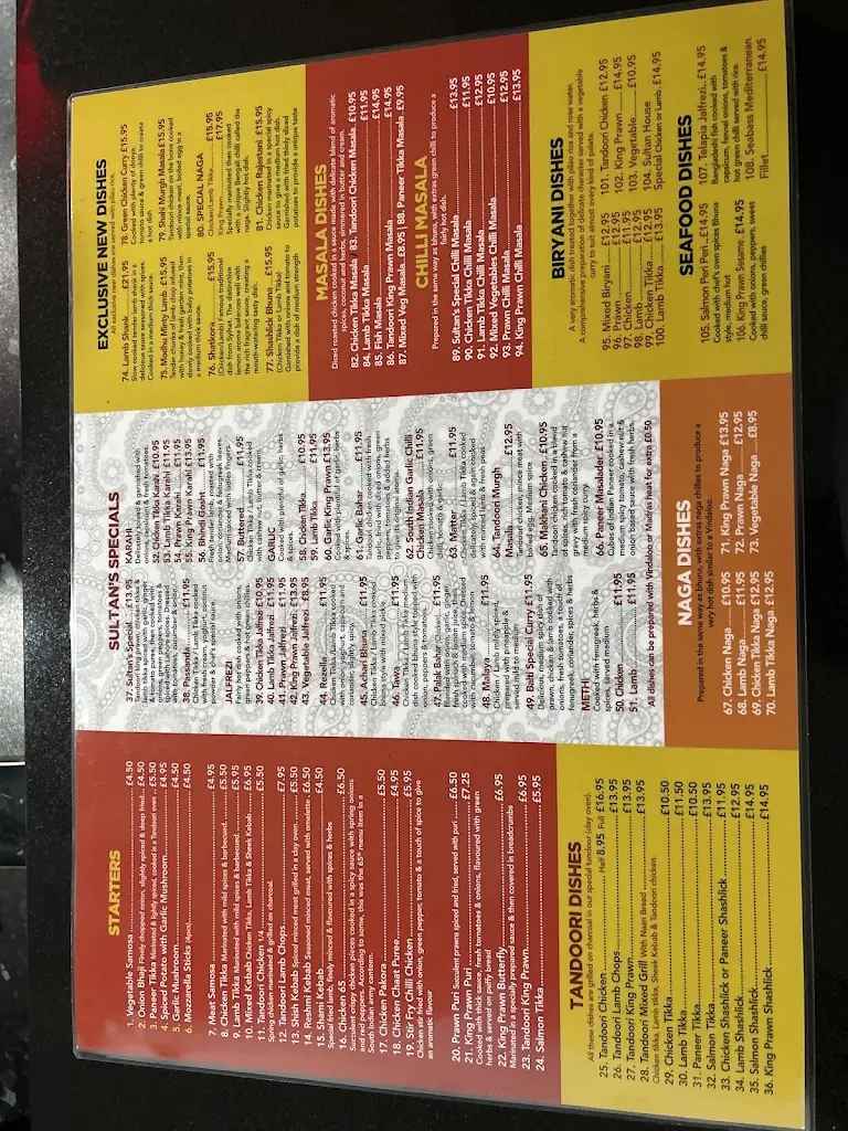 Menu_Sultan Tandoori_Fenstanton_image_1