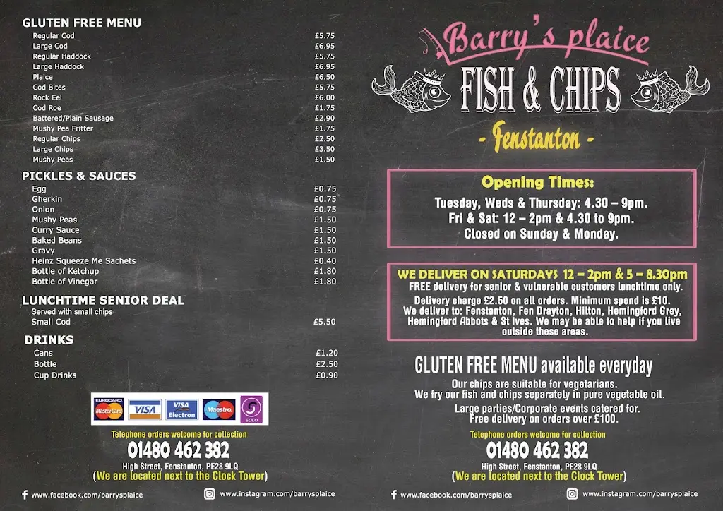 Menu_Barry's Plaice_Fenstanton_image_1