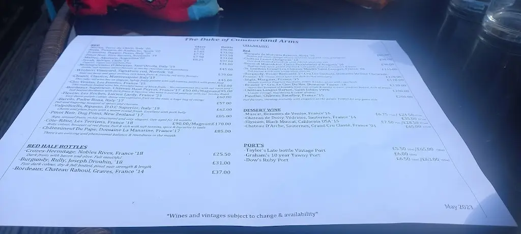 Menu_The Duke of Cumberland Arms_Fernhurst_image_1