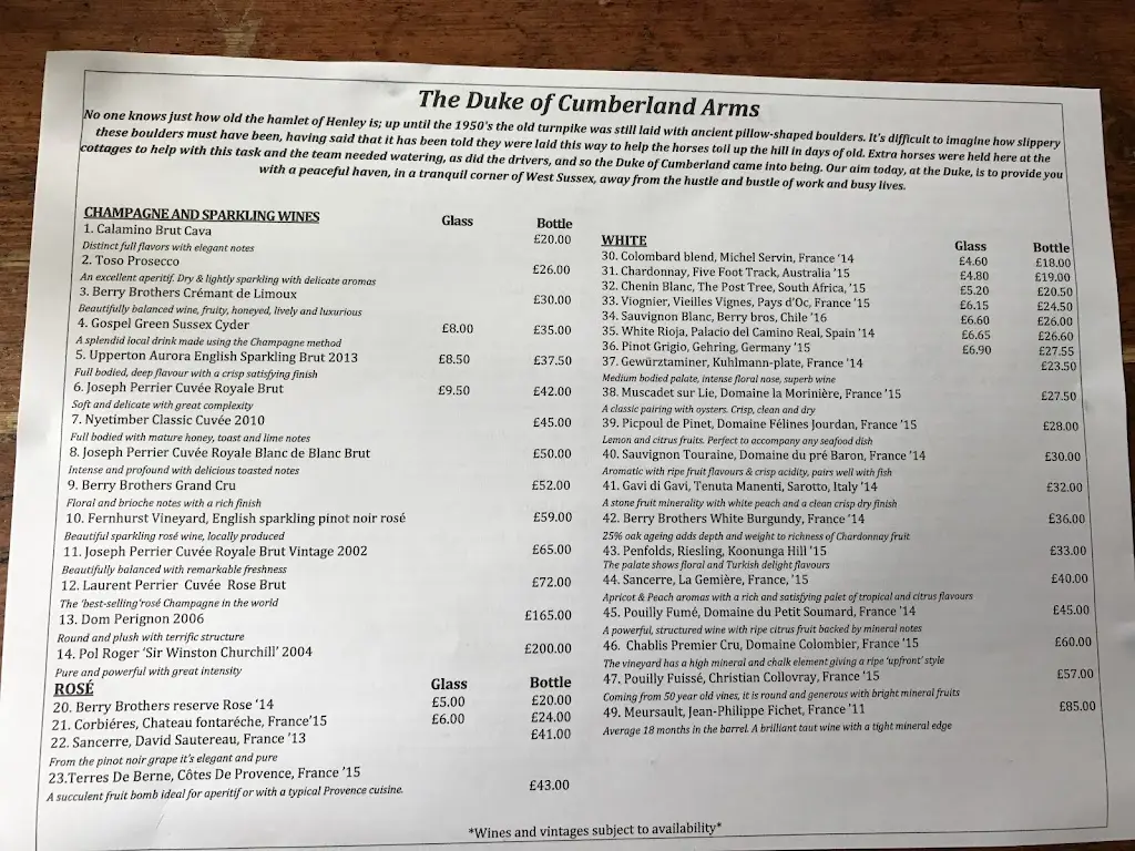 Menu_The Duke of Cumberland Arms_Fernhurst_image_2