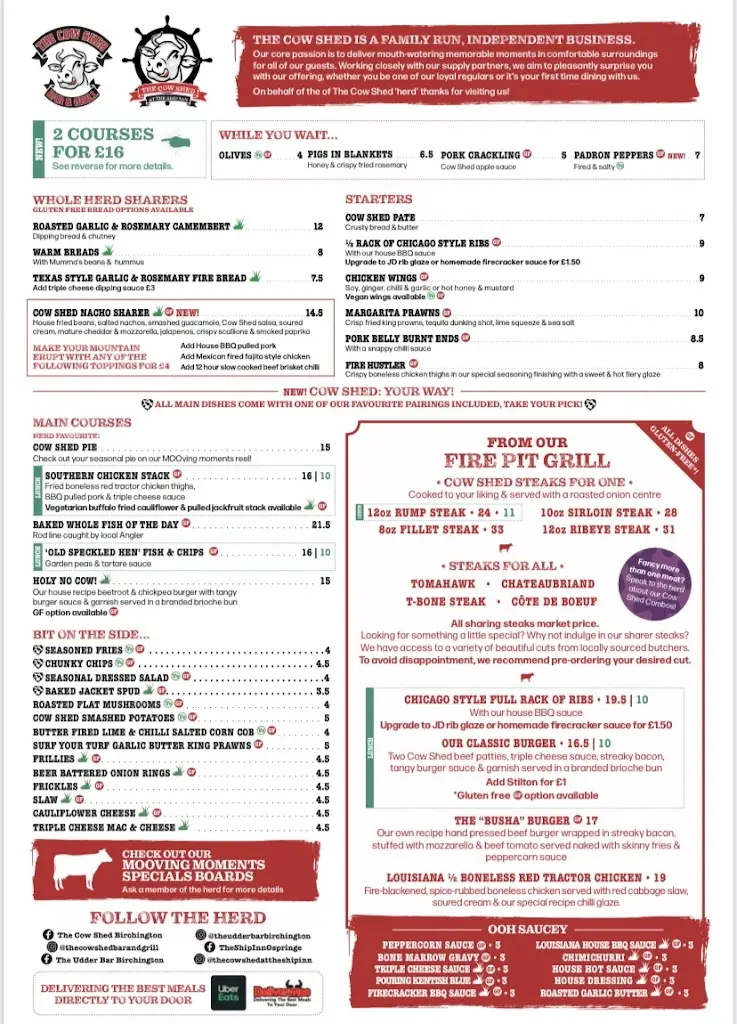 Menu_The Cow Shed at The Ship Inn_Faversham_image_2