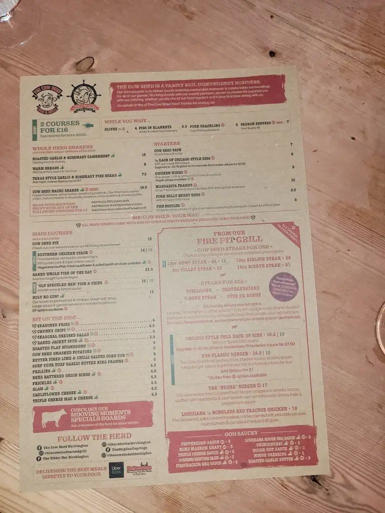 Menu_The Cow Shed at The Ship Inn_Faversham_image_4