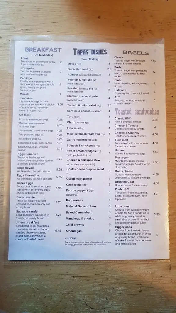 Menu_Jittermugs Coffee Wine and Tapas Bar_Faversham_immagine_3