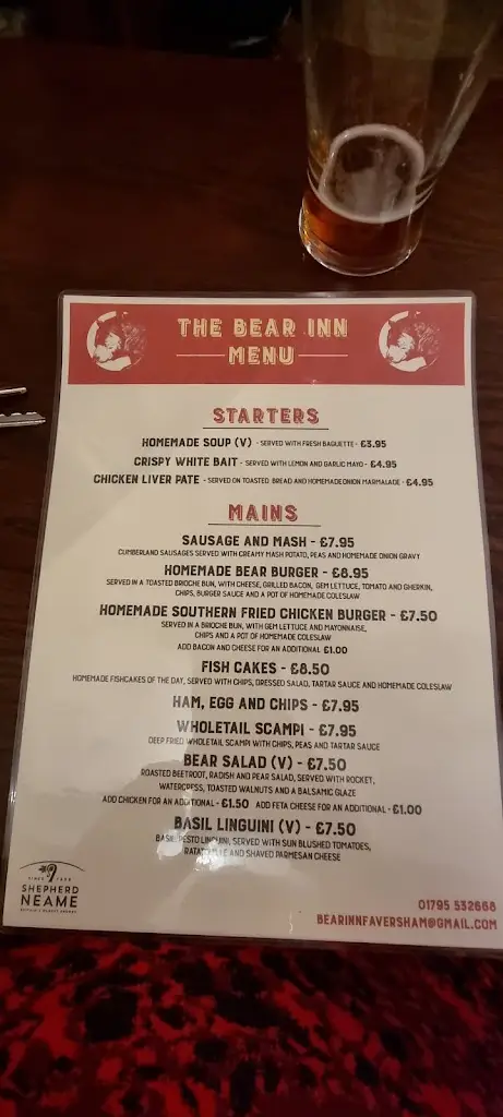 Menu_Bear Inn_Faversham_image_1