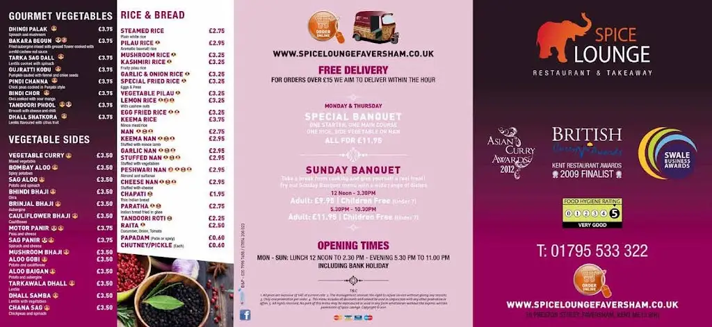 Menu_Spice Lounge_Faversham_image_1
