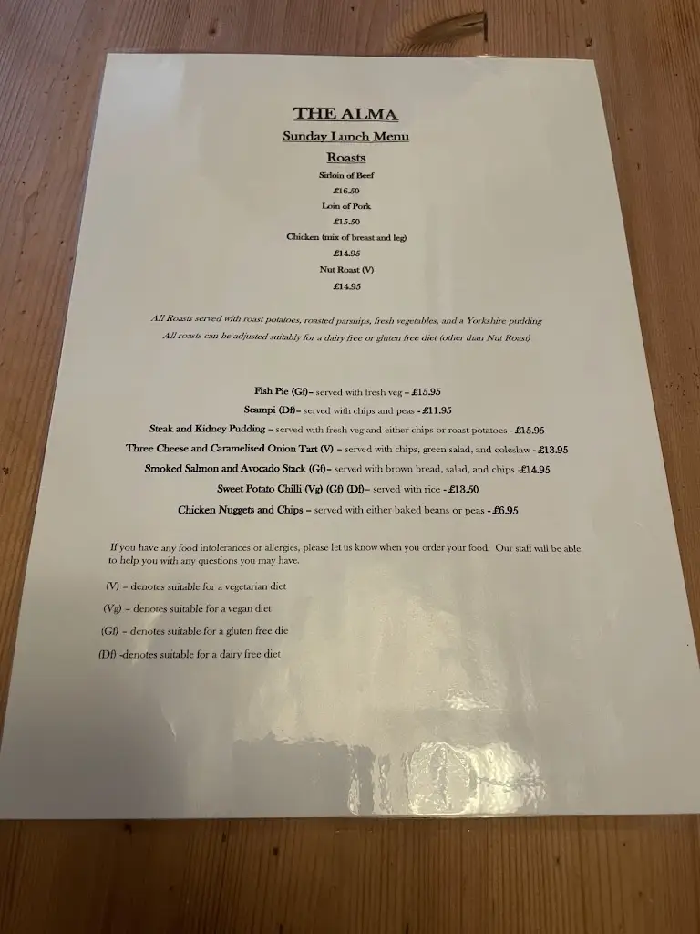 Menu_The Alma_Faversham_image_1