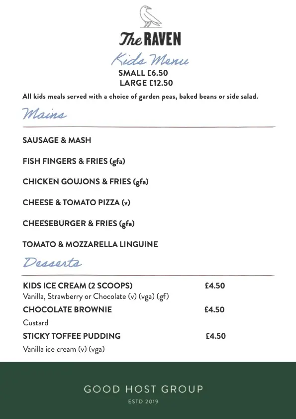 Menu_The Raven_Fernhill Heath_image_4