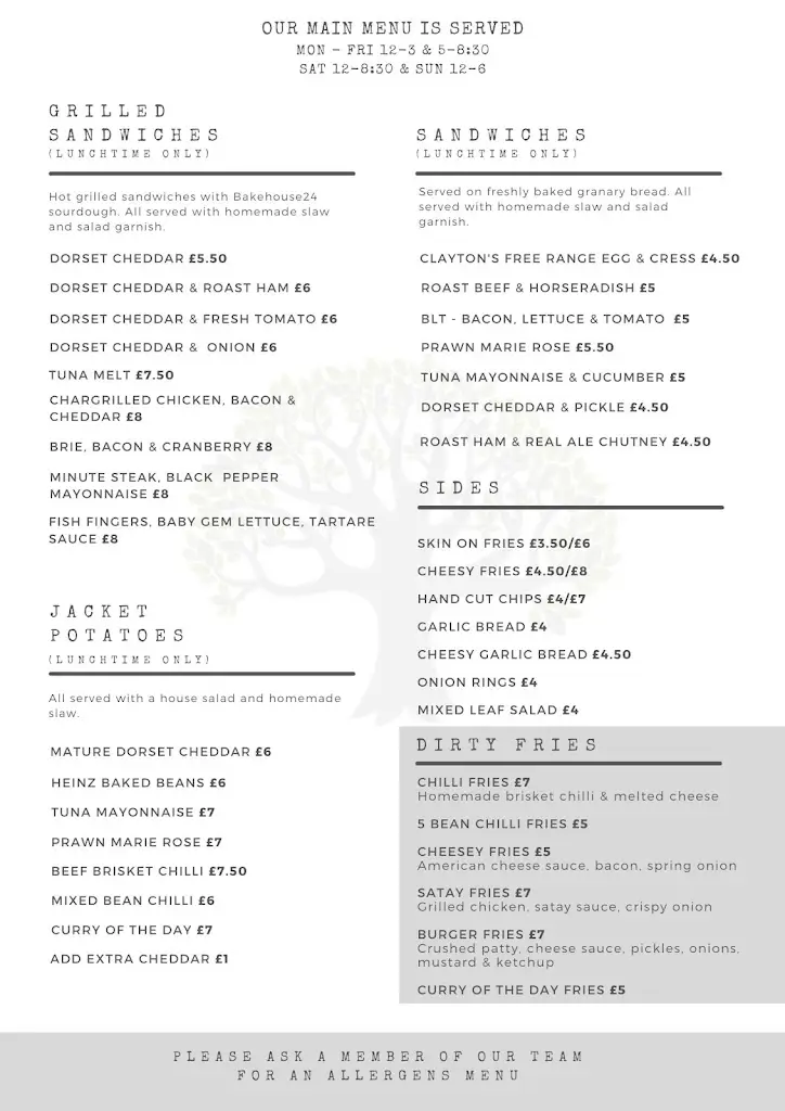 Menu_The Forest Inn_Ferndown_image_1